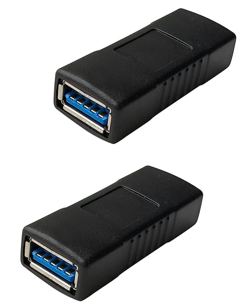 USB 3.0 Female to Female Extension Connector Adapter (2 Pack) - Fast Data Transfer & Durable Design
