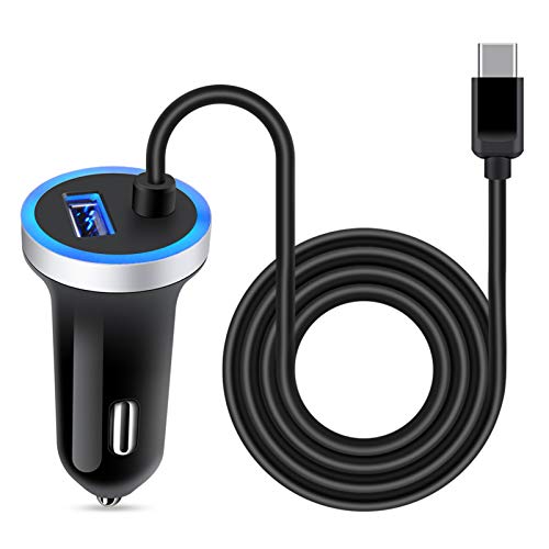 Fast USB C Car Charger 3.4A + 3ft Type C Cable for Samsung Galaxy, LG, Moto & Google Pixel - Quick Charge Anywhere! - Image 3