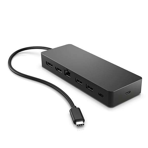 7-in-1 USB-C Docking Station: Dual 4K@30Hz, HDMI, DisplayPort, USB-A, RJ45 for Windows, Mac, Chrome - Perfect for Laptops & PCs