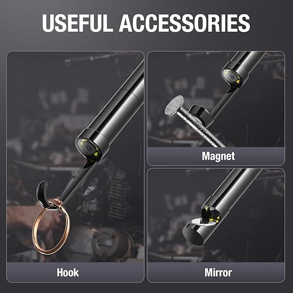 USB C Endoscope Camera with Light, Teslong Type-C Snake Borescope Camera with 8 LED Lights, 10FT Flexible Waterproof Inspection Cam, Fiber Optic - Image 6