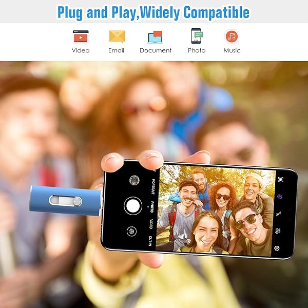 Aiibe 128GB USB C Flash Drive USB 3.1 Dual Drive Type-C Thumb Drive Speeds Up to 350MB/s Blue - Image 5