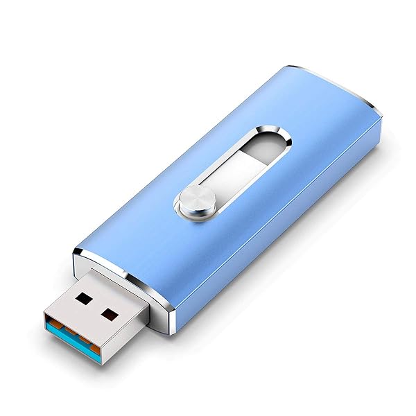 Aiibe 128GB USB C Flash Drive USB 3.1 Dual Drive Type-C Thumb Drive Speeds Up to 350MB/s Blue - Image 2