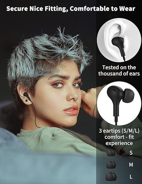 Magnetic USB C Headphones: Noise-Canceling In-Ear Earbuds for Samsung, iPhone & Pixel with Mic & Bass Stereo - Image 5
