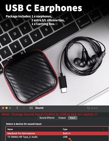 Magnetic USB C Headphones: Noise-Canceling In-Ear Earbuds for Samsung, iPhone & Pixel with Mic & Bass Stereo - Image 6