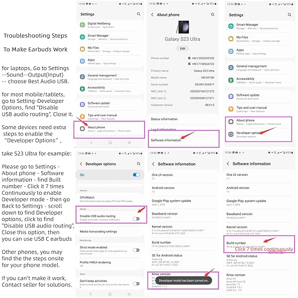 Magnetic USB C Headphones: Noise-Canceling In-Ear Earbuds for Samsung, iPhone & Pixel with Mic & Bass Stereo - Image 8