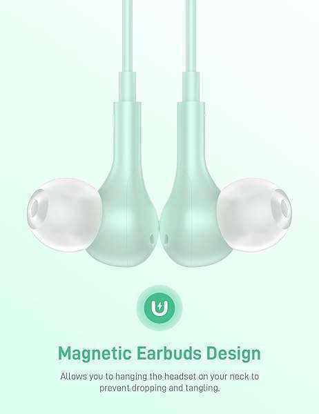 USB-C Headphones for iPhone 16 Pro Max & Android - Magnetic Earbuds with Microphone for Pixel & Galaxy - Image 8