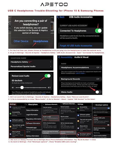 Best USB C Headphones for iPad Pro & iPhone 15/16 - HiFi Stereo Earbuds with Mic for Samsung S23, Pixel 7, OnePlus 9 - Image 10