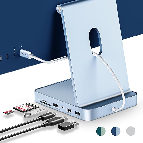 "Minisopuru USB C Hub for iMac 24" (2021/2023) - 10Gbps USB Adapter, M.2 NVMe SSD Support, SD/TF Card Reader, iMac Accessories" - Image 2