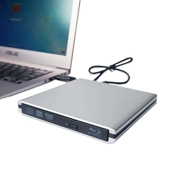 USB C Blu-ray Player & DVD Burner for MacBook Pro, Air, iMac & PCs - 3D HD External Drive