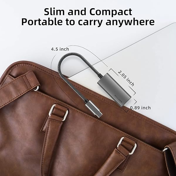 WALNEW USB-C to Ethernet Adapter: Fast Gigabit RJ45 Converter for Mac, iPad, Dell XPS, Chromebook & More - Image 3