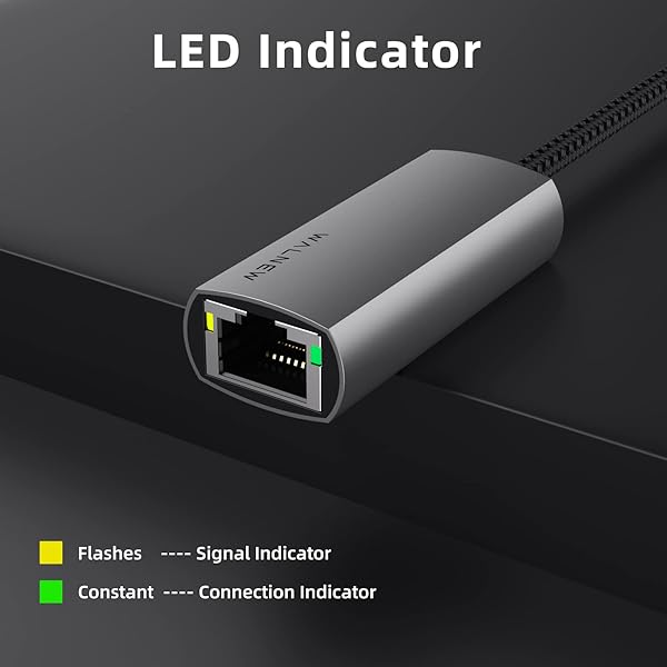 WALNEW USB-C to Ethernet Adapter: Fast Gigabit RJ45 Converter for Mac, iPad, Dell XPS, Chromebook & More - Image 6