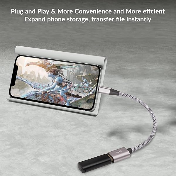 USB-C to USB 3.1 Adapter?2 Pack?, Nylon Braided Type-C OTG Cable USB C Male to USB A 3.0 Female Connector for iPhone 15?iPhone 15 ProMax, Samsung S23 - Image 5