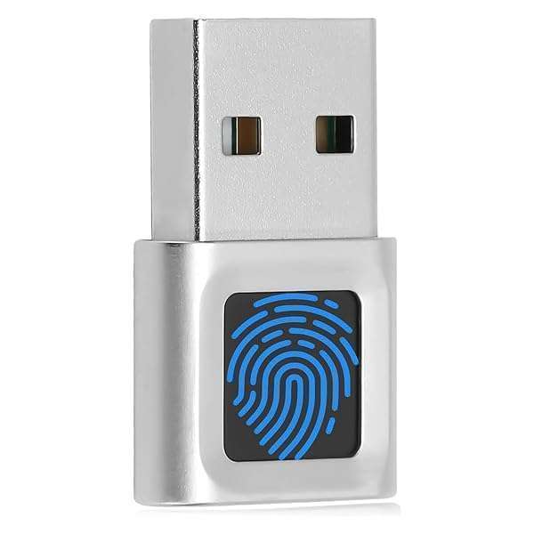 Yoidesu USB Fingerprint Reader Mini Fingerprint Scanner PC Dongle Windows Hello Fingerprint Reader for PC Laptop 360 Degree Touch Speedy Matching Biometric Portable USB Fingerprint Logger for Windows 10/11