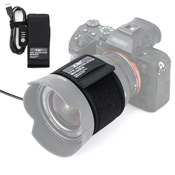 USB Lens Warmer & Dew Heater Strip for Cameras & Telescopes - Prevent Condensation on Lenses Up to 80mm