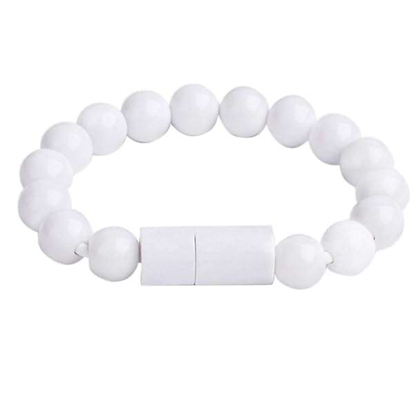 USB Type C Cable 2 Pack - Fast Charging & Data Sync for S9, S8, Note 9, V20, V30 (Black & White Bead Bracelet) - Image 5