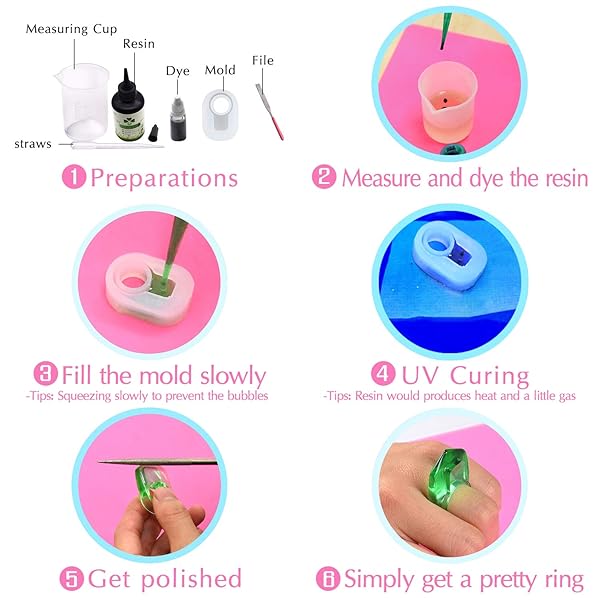 UV Resin for DIY Jewelry & Crafts - Crystal Clear, Sunlight Activated, 120g for Molding & Coating - Image 8