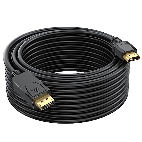UVOOI 35 Feet DisplayPort to HDMI 4K Cable Adapter for Video and Audio 10.67M 4K and 3D Support