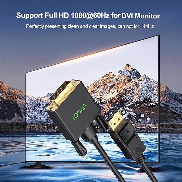UVOOI 6ft DisplayPort to DVI Cable 3-Pack Male to Male Compatible with Computer Monitor TV Projector and More - Image 4