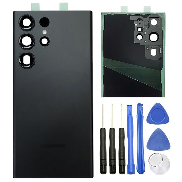 ubrokeifixit Galaxy S23 Ultra SM-S918W Rear Back Glass Door Cover Replacement for Samsung Galaxy S23 Ultra SM-S918U1 S918U S918W 6.8" 2023,w Camera