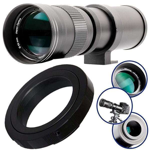 Ultimaxx Ultimaxx 420-800mm f/8.3-16 Telephoto Zoom Lens Kit for Nikon D7500, D500, D600 & More - Super HD Quality