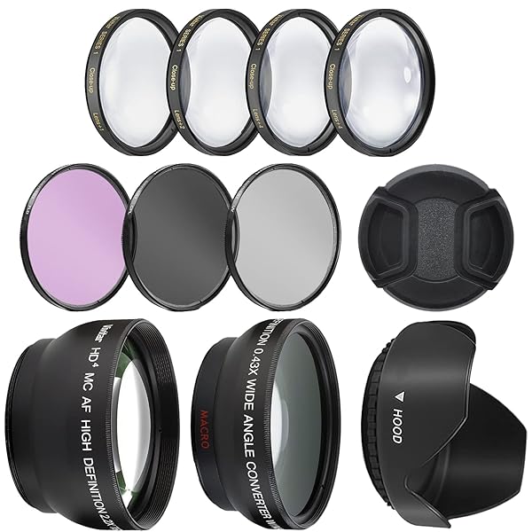 Ultra Deluxe Lens Kit for Sony Alpha A5000, A6000, A7c - 7pc Filter Set & Wide Angle Lens Included