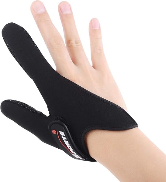Uniwit Fishing Gloves: Anti-Slip, Anti-Scratch Thumb & Index Finger Protection - Black