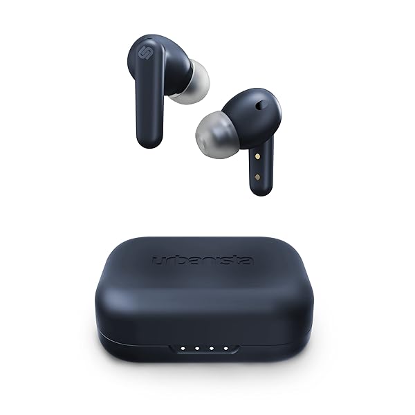 Urbanista True Wireless Earbuds with Active Noise Cancelling 25 Hours Playtime Touch Controls and 6 Microphones Bluetooth 5.0 London Blue