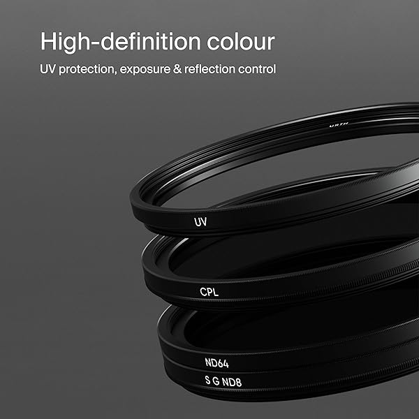 Urth 77mm 4-in-1 Lens Filter Kit (Plus+)  UV, Circular Polarizing (CPL), Neutral Density ND64, Soft Grad ND8, Multi-Coated Optical Glass, Ultra-Slim Camera Lens Filters - Image 5