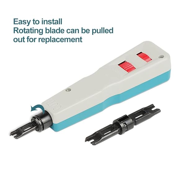 Uvital Punch Down Blade for Impact Tool Red Head Cap 110 Type Standard Double Ended Block Blade with and without Cutter - Image 6