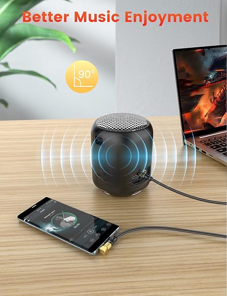 VANAUX 90 Degree Right Angle Aux Cable 26Ft Compatible with Car Stereos Smartphones Headphones and More - Image 5