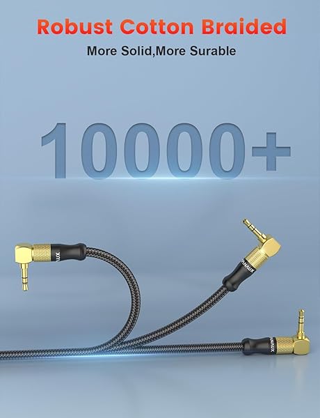 VANAUX 90 Degree Right Angle Aux Cable 26Ft Compatible with Car Stereos Smartphones Headphones and More - Image 7