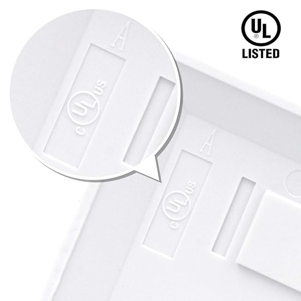 VCE 2 Port Keystone Wall Plate UL Listed 10 Pack Single Gang for RJ45 Keystone Jack Modular Inserts White - Image 2