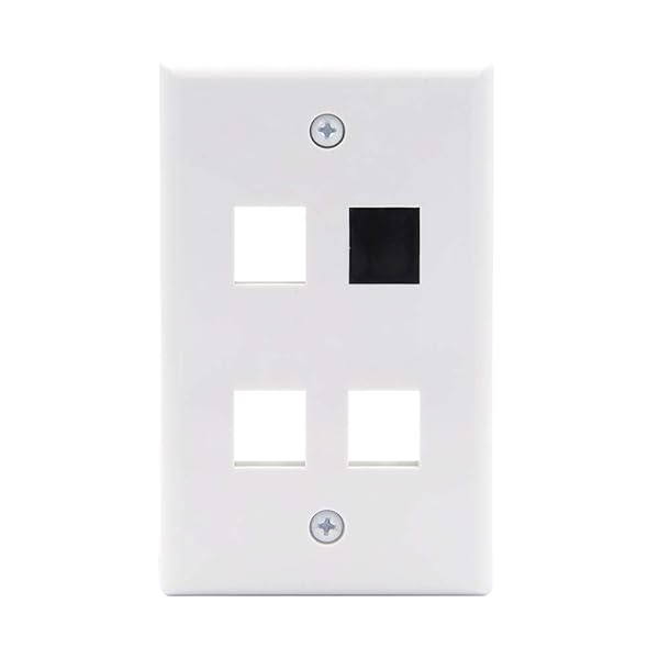 VCE 20-Pack Blank Keystone Jack Inserts (UL Listed) - Black for Wall Plates & Patch Panels - Image 6