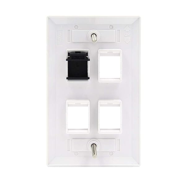 VCE 20-Pack Blank Keystone Jack Inserts (UL Listed) - Black for Wall Plates & Patch Panels - Image 7