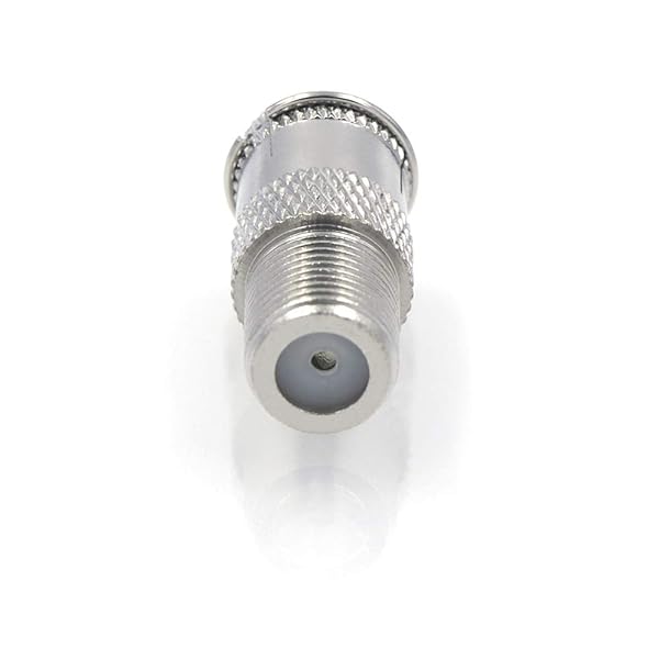 VCE Coaxial Cable Quick Connector Push On Male to F-Type Female Adapter for RG6 Satellite Dish TV 5 Pack - Image 3