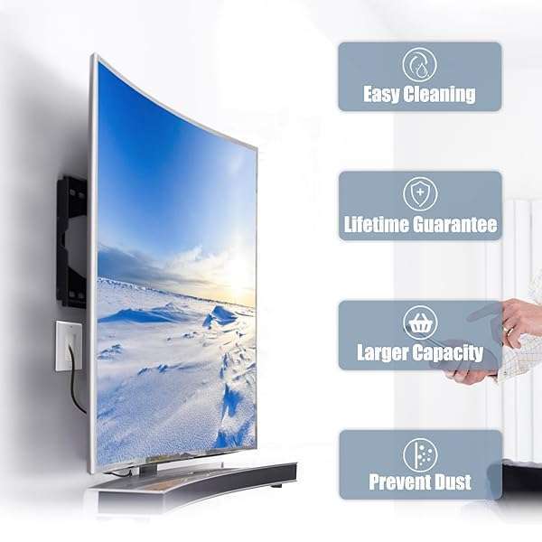 VCE Brush Wall Plate Cable Pass Through - Low Voltage Decorator Cover, 2-Pack, White | Easy Cable Management Solution - Image 8