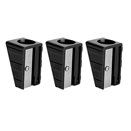 VGEBY 3Pcs Pool Cue Tip Shaper Tool - Portable Billiards Cue Tip Trimmer & Repair Accessory (Black) - Image 2