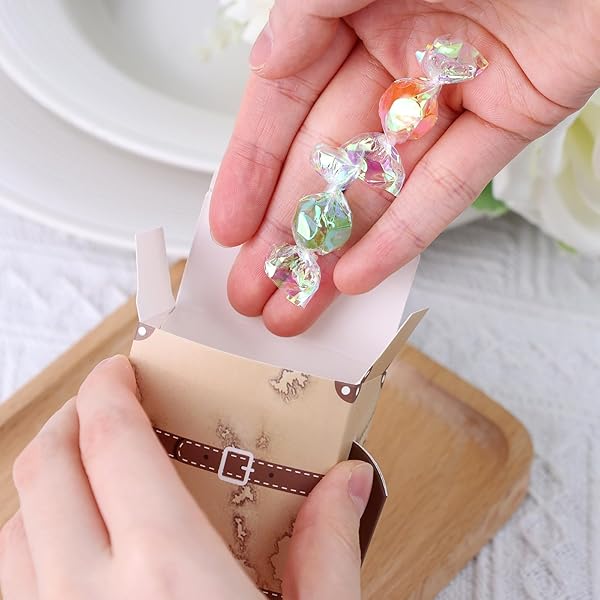 VGOODALL 50PCS Mini Suitcase Favor Boxes Vintage Kraft Paper Gift Bags for Party Wedding Decor with Tags and Twine Brown - Image 8