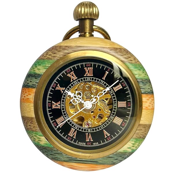 VIGOROSO Vintage Men's Pocket Watch Mechanical Manual Wind Up Chain Watch for Men and Women Perfect Gift for Dad and Mum - Image 7