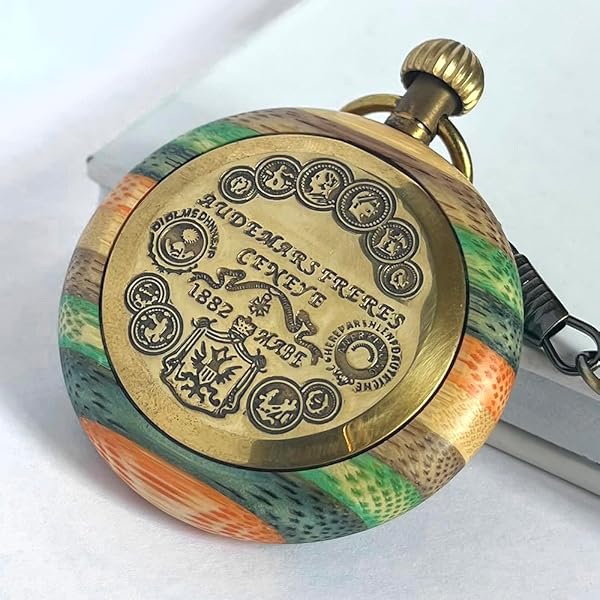 VIGOROSO Vintage Men's Pocket Watch Mechanical Manual Wind Up Chain Watch for Men and Women Perfect Gift for Dad and Mum - Image 11