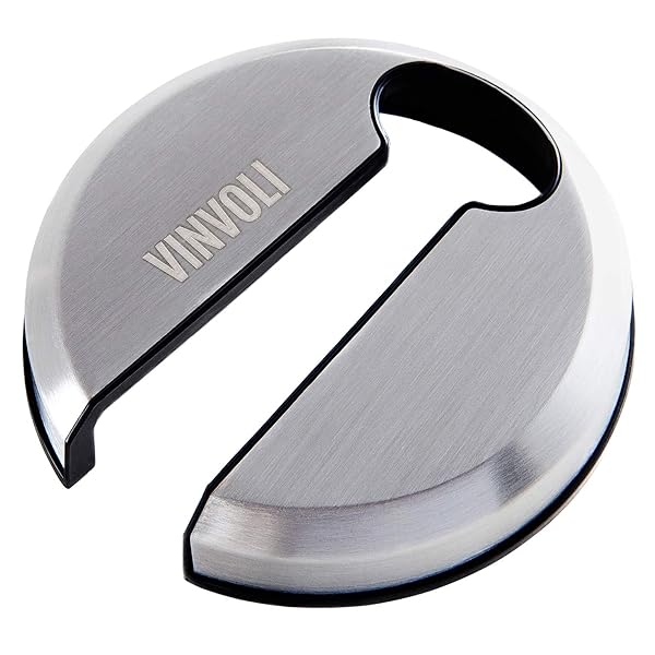 VINVOLI Luxury Stainless Steel Wine Foil Cutter - Effortless Wine Bottle Opener & Neck Label Remover