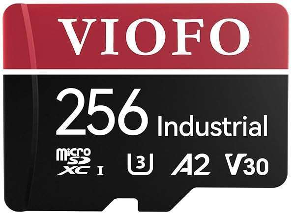 VIOFO 256GB Industrial Grade microSD Card - U3 A2 V30 for 4K Video Recording & High Speed Performance