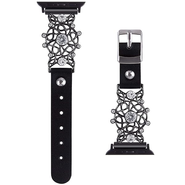 VIQIV Bling Jewelry Band for Apple Watch Ultra 38mm to 49mm Stylish Metal Bracelet Strap for Women and Girls