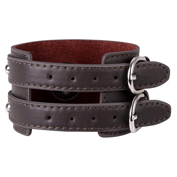 VIQIV Leather Bangle Watch Band for Apple Watch Series 8, 7, 6, 5, 4, 3, 2, 1, 9 8 Ultra 49mm, Vintage Punk Spike Design, Suitable for 6.3"-8.3" Wrist - Image 5