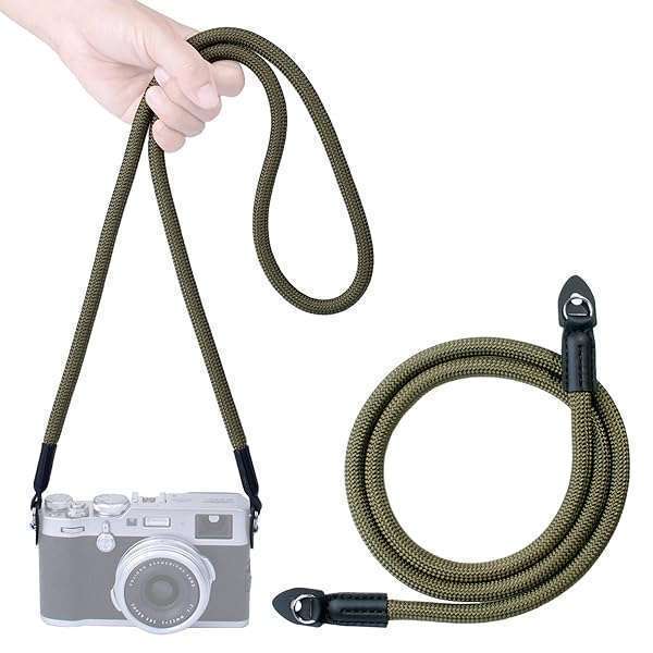 VKO VKO Climbing Rope Camera Strap for DSLR & Mirrorless - 120cm Green Neck & Shoulder Support