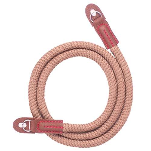 VKO VKO Soft Rope Camera Strap - 100cm Brown Neck & Shoulder Strap for DSLR, SLR, Mirrorless Cameras
