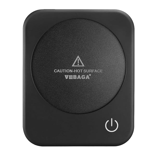 VOBAGA VOBAGA Coffee Mug Warmer with Auto Shut Off and 3 Temperature Settings for Office Home Use Ideal for Cocoa Tea Milk and Soup