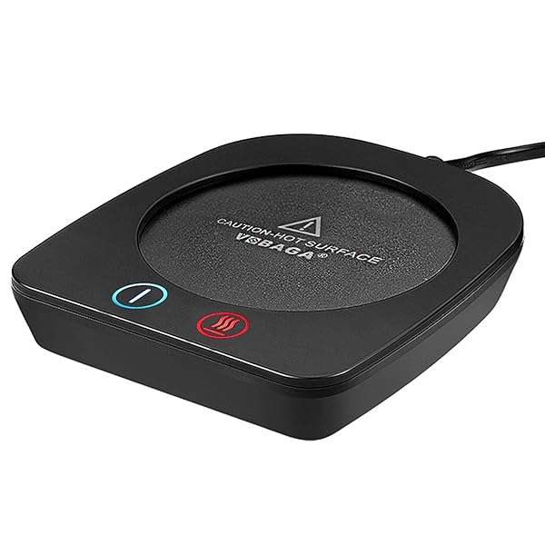 VOBAGA VOBAGA Mug Warmer: 3 Temp Settings for Coffee, Tea & More - Auto Shut Off for Office Use
