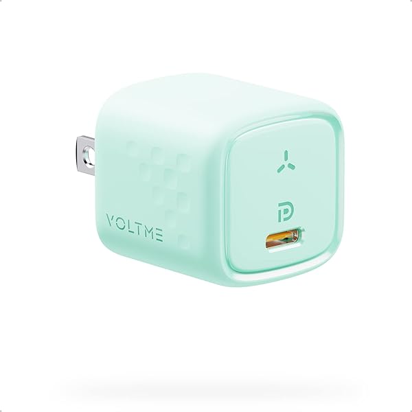 VOLTME 30W Mini USB-C Charger: Fast PD3.0 Power Adapter for iPhone, Samsung, MacBook & More - GaN III Tech (Green) - Image 3