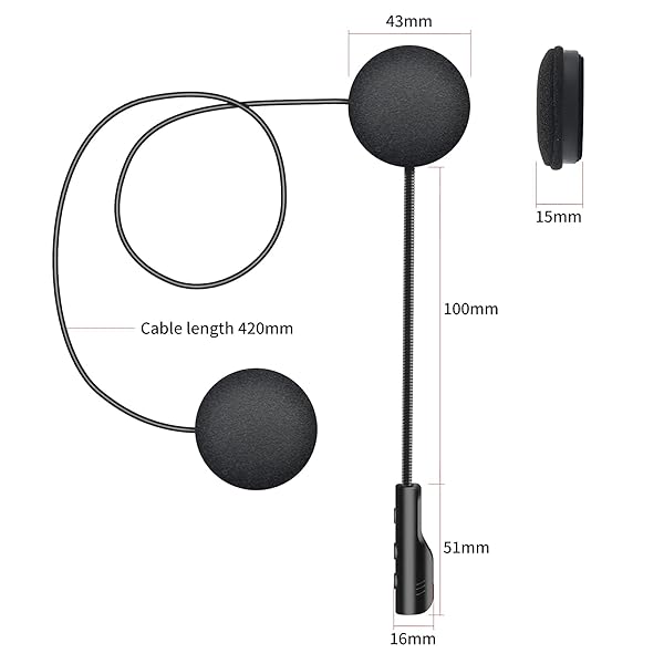 VR-Robot Bluetooth Motorcycle Helmet Headset: Noise Reduction, Auto Answer & Volume Control - Image 8